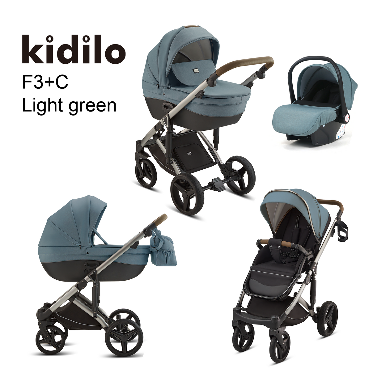 Karrocë Kidilo - Set 4në1 - Image 4