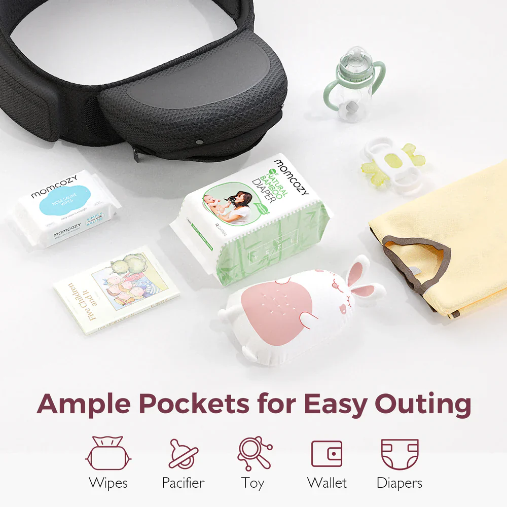 Momcozy Kengur - Mbajtës 2ne1 me sedilje Air Mesh - Image 4