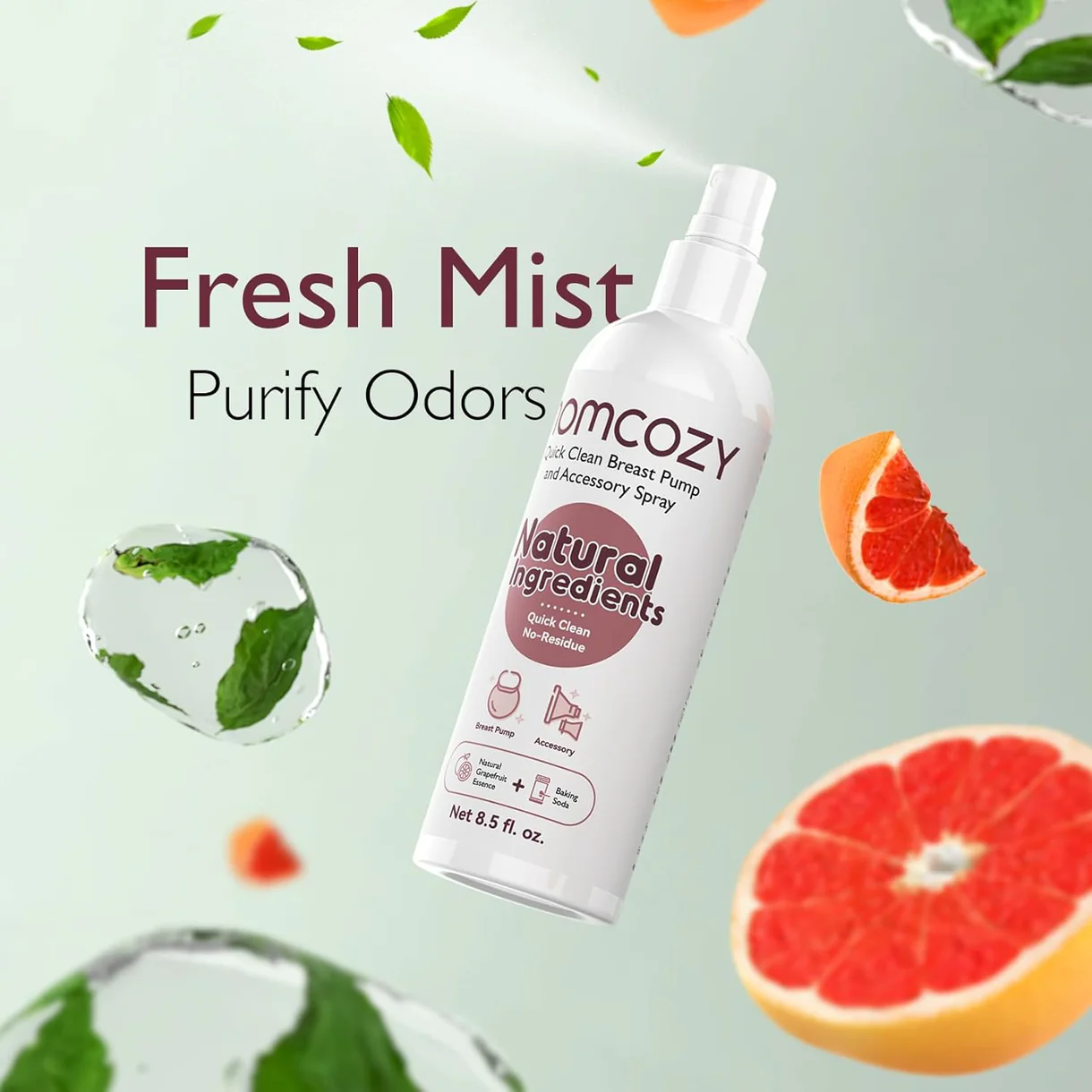 Sprej portativ për pastrimin e pompave të gjirit - Momcozy QC001 - Image 2